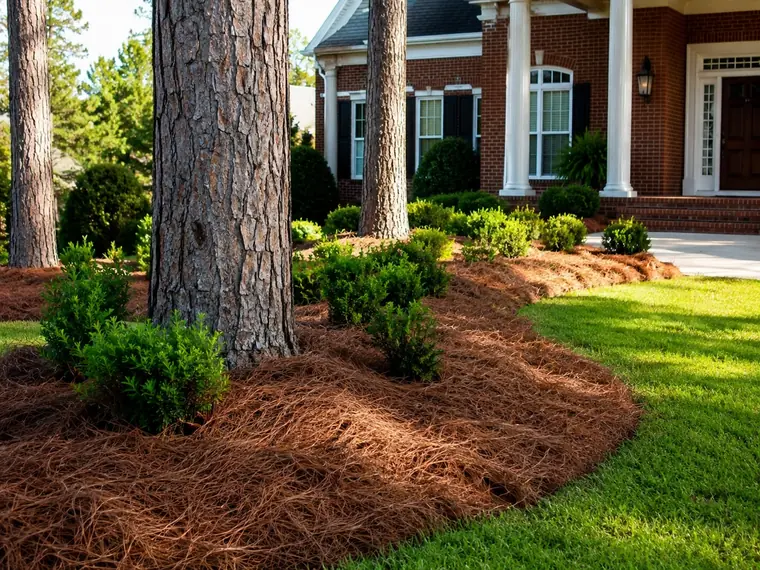 Pine Straw Installation in Mobile, Alabama
