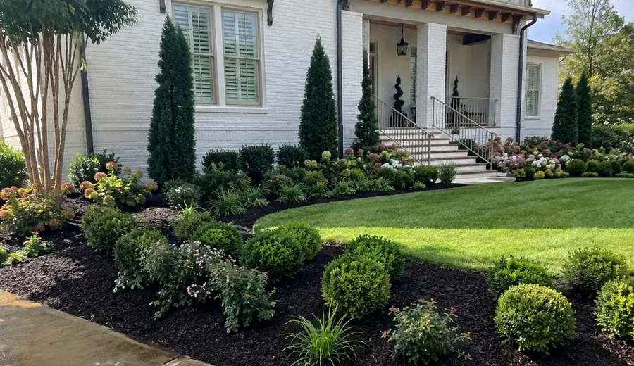 Front Yard Bed Refresh by West Mobile Lawn Care
